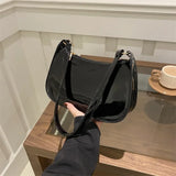 Qfdian Spring Trendy Fashion Women's Solid Color Shoulder Bag Versatile Small Square Design Gentle Style for Casual Occasions