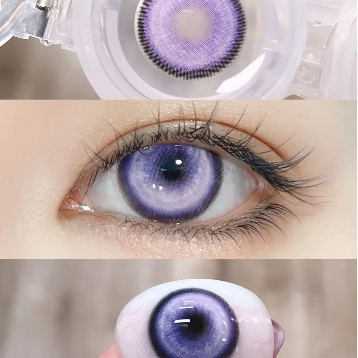 Qfdian 1pair Cosplay Koi Blue Green Pink Red Brown Violet Contact Lenses Halloween Scary Softlens 14.5mm