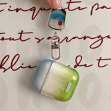 Qfdian Simple Transparent Gradient Smudging TPU Case For Apple Airpods 2 3 Earphone Coque Soft Silicone Funda For Airpods Pro 2nd Cover