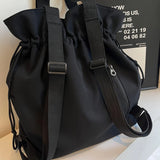 Qfdian New Fashion Leisure Backpack Single Shoulder Large Capacity Simple Commuter Bag Student All Match High Appearance Level Backpac