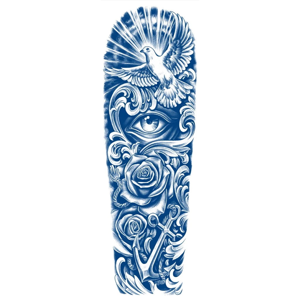 Qfdian Full Leg Arm Temporary Herbal Juice Ink Tattoo Stickers Lasting  15 Days Waterproof Tattoo  Animal  Tattoo Stickers for Men Boys