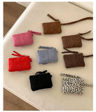 Qfdian Vintage Harajuku Mini Handbags Personality Fashion Leopard Neck Bags Y2k Aesthetic Ins Casual Purses Women Trendy Top-Handle Bag