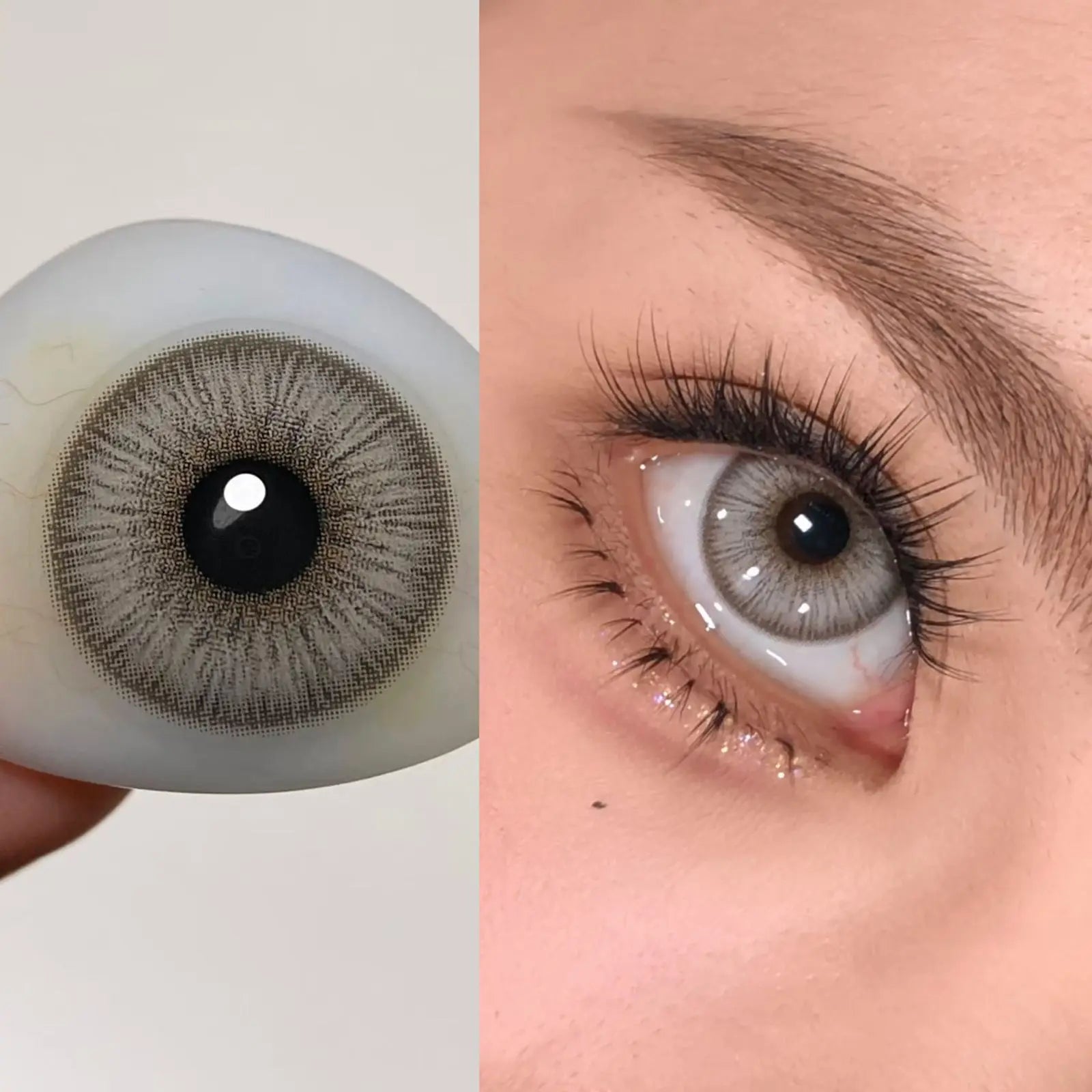 Qfdian Graded 1pair Color Contact Lenses Mixblood Softlens 12months