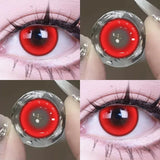 Qfdian Cosplay Myopia Color Contact Lenses Anime Orange Yellow Pupil 6months 1pair Halloween Cute Eye Lenses 14.2mm