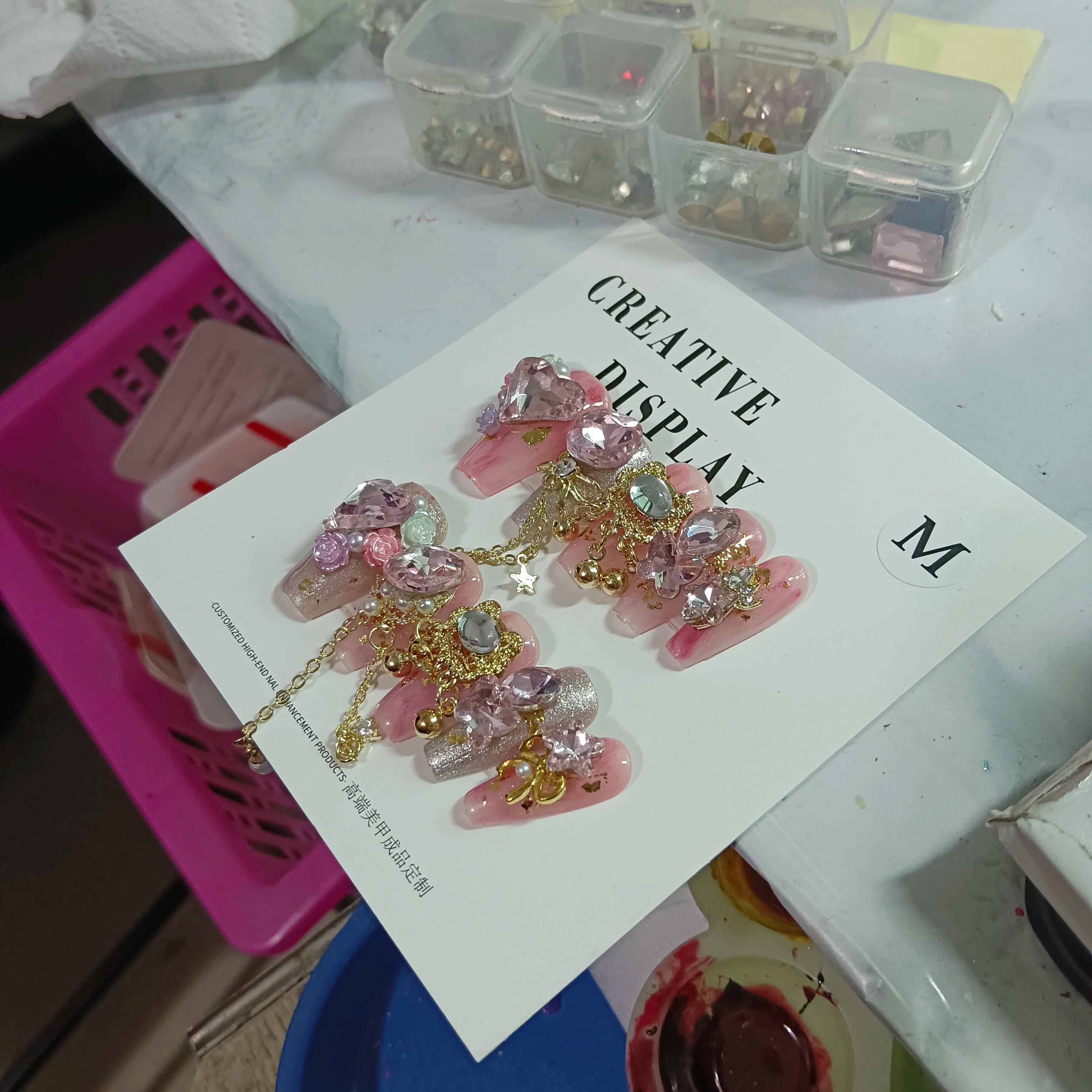 Qfdian 10Pcs High Quality Handmade Press on Nails New Chinese Style Ancient Style  Chinese Style Pure Hand-painted High-end Feeling