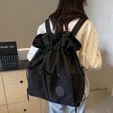 Qfdian New Fashion Leisure Backpack Single Shoulder Large Capacity Simple Commuter Bag Student All Match High Appearance Level Backpac