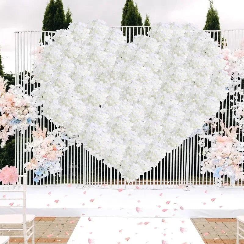 100 Pcs Hydrangea Artificial Flowers Silk Hydrangeas Flower Heads with Stems Fake Hydrangea Bouquet for Wedding DIY Floral Decor