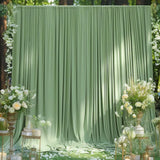 Qfdian 2 Panels Ivory Backdrop Curtains Thick Wrinkle Resistant Polyester Wedding Drapes for Birthday Photography Party Home Decoration
