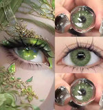 Qfdian 1pair Gray Color Contact Lenses Softlens for Eyes Lenses Cosmetic Eyecontacts Yearly Use