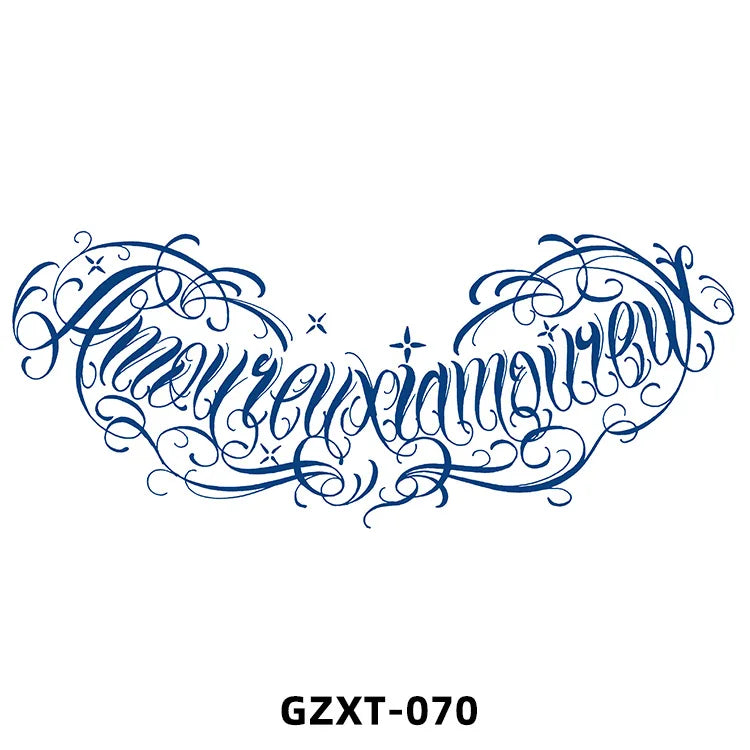 Qfdian New Wholesale Juice Chest Stickers Tattoo Herbal Semi-permanent Back Tatoo Wings Tattoo Stickpaper