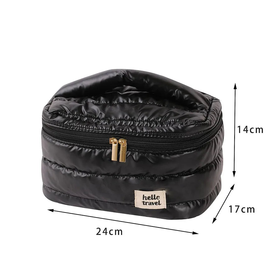 Qfdian Large Capacity Makeup Bag Cosmetic Bag Toiletry Bag Washbag Portable Storage Bag Travel Organizer