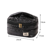 Qfdian Large Capacity Makeup Bag Cosmetic Bag Toiletry Bag Washbag Portable Storage Bag Travel Organizer