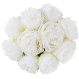 Qfdian 10PCS  Artificial Peony Flowers Fake Silk Peony for Home Wedding Table Centerpieces Party Festiva Decoration