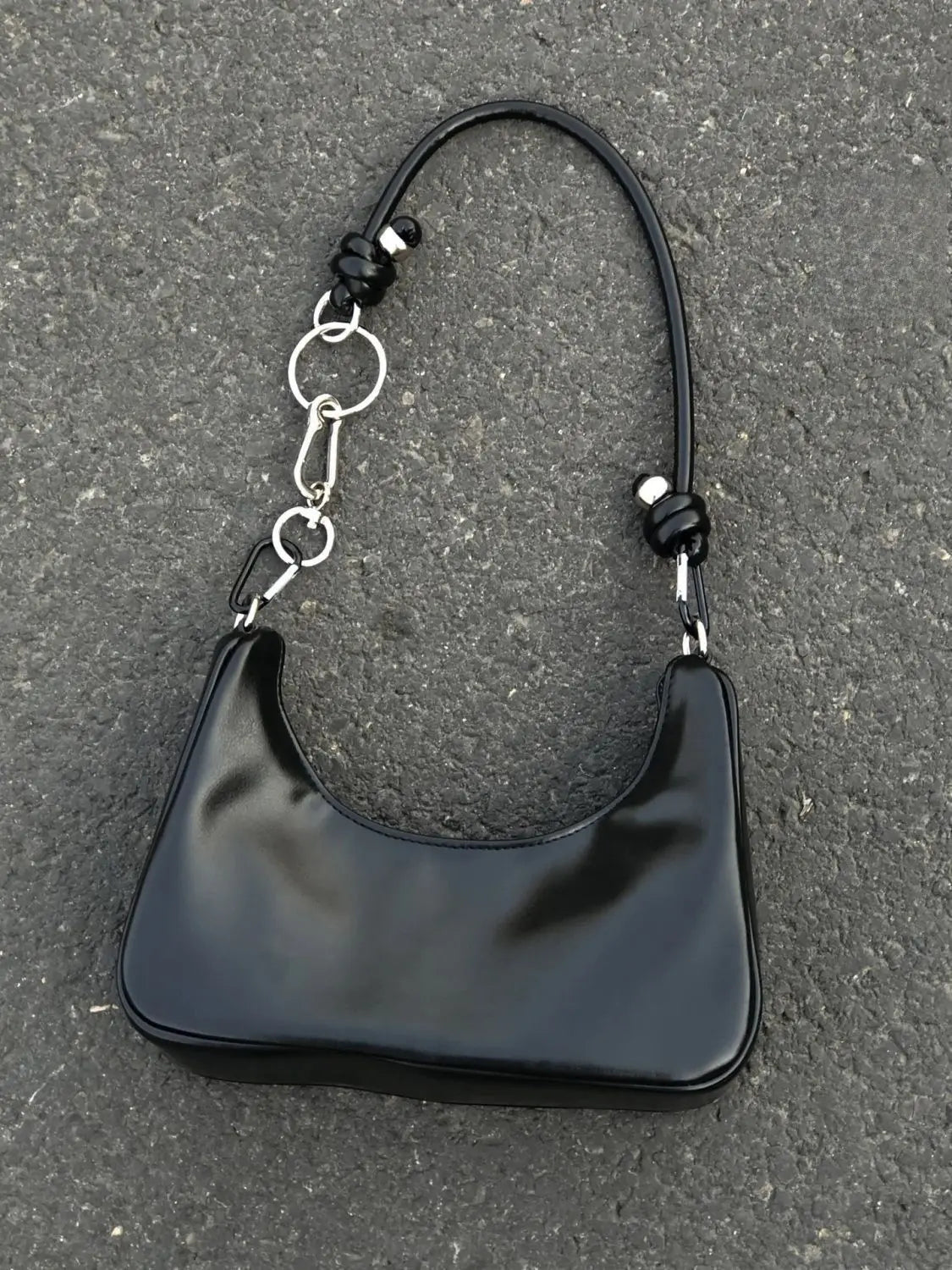 Qfdian Y2k Aesthetic Casual Top-Handle Bags Office Lady Office Lady Fairy Chic Shoulder Underarm Bag Luxury Design Purses and Handbags