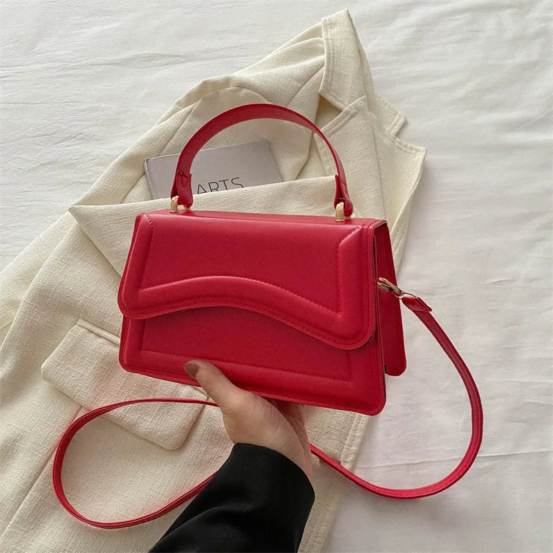 Qfdian Women Shoulder Bag Pu Leather High Quality Crossbody Bags Retro Solid Luxury Handbag Ladies Commuter Shopping Travel Purse