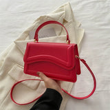 Qfdian Women Shoulder Bag Pu Leather High Quality Crossbody Bags Retro Solid Luxury Handbag Ladies Commuter Shopping Travel Purse
