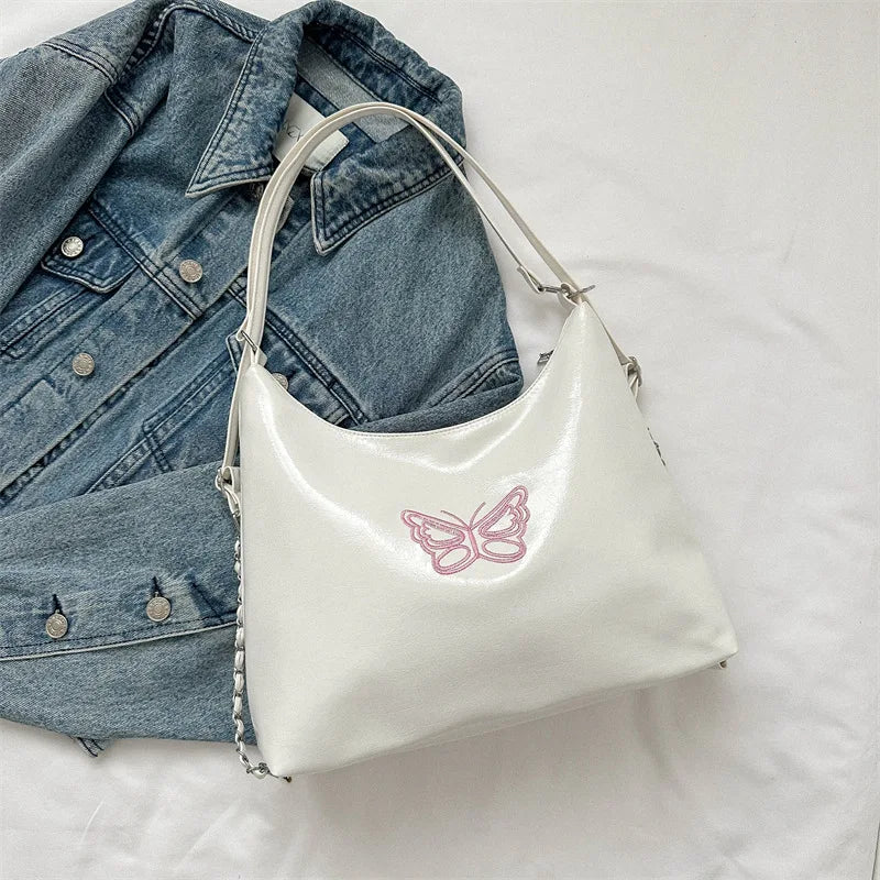 Qfdian Women Tote Bag Shopper Shoulder Bags Handbags Large Capacity Storage Reusable Butterfly Backpack School Bags For Girl Gifts