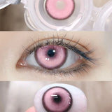 Qfdian 1pair Cosplay Koi Blue Green Pink Red Brown Violet Contact Lenses Halloween Scary Softlens 14.5mm