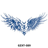 Qfdian New Wholesale Juice Chest Stickers Tattoo Herbal Semi-permanent Back Tatoo Wings Tattoo Stickpaper
