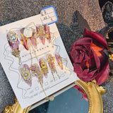 Qfdian 10Pcs High Quality Handmade Press on Nails Purple Jade Noble Elegant Luxurious Flower God Niche Style Spicy Drill  Decoration