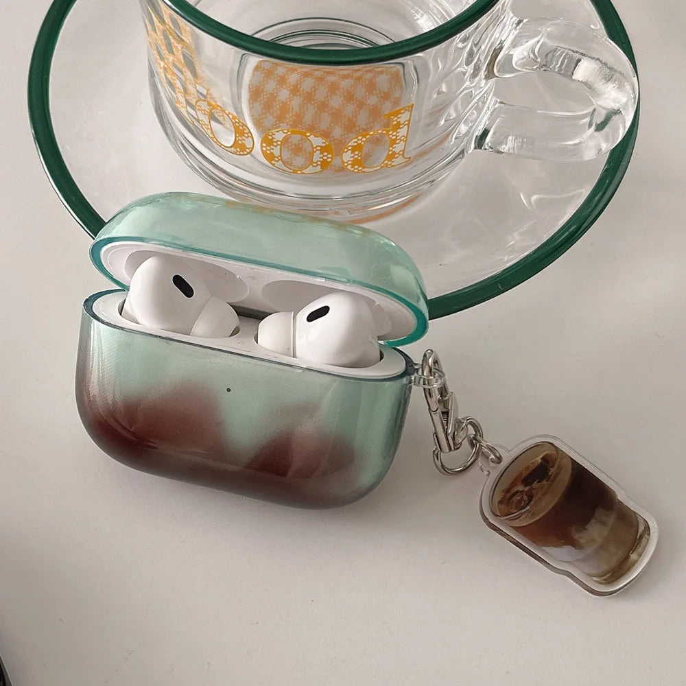 Qfdian Simple Transparent Gradient Smudging TPU Case For Apple Airpods 2 3 Earphone Coque Soft Silicone Funda For Airpods Pro 2nd Cover