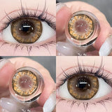 Qfdian Graded 1pair Color Contact Lenses Diamond Series Softlens 14.4mm
