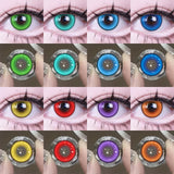Qfdian Cosplay  Myopia Color Contact Lenses Anime Pupil 6months 1pair Halloween Cute 14.2mm Softlens