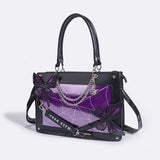 Qfdian Sweet Y2k Lolita Butterfly Chain Shoulder Bags Trendy Gothic Harajuku Ita Bag Japanese Chic Women Transparent Handbags Crossbody
