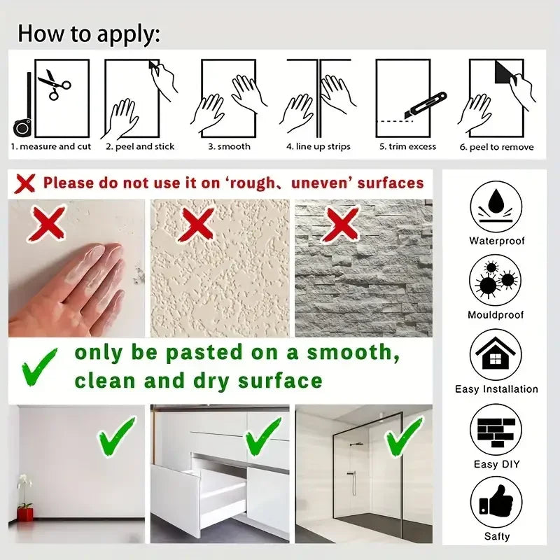 Qfdian 40CM X 1M Thickened Anti Fouling Waterproof Wood Grain Self-adhesive PVC Modern Furniture Decorative Wallpaper