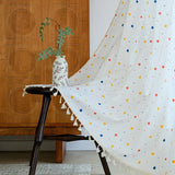 Qfdian 1 Panel Kids Blackout Curtain for Bathroom Bedroom Living Room Classroom Sheer Overlay Double Layer Rod Pocket Drapery with Lace