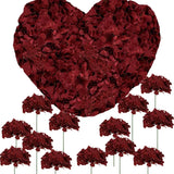 100 Pcs Hydrangea Artificial Flowers Silk Hydrangeas Flower Heads with Stems Fake Hydrangea Bouquet for Wedding DIY Floral Decor