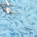 Qfdian 3pcs White Cheesecloth Table Runner Boho Gauze Cheese Cloth for Wedding Bridal Baby Shower Birthday Party Cake Table Decorations