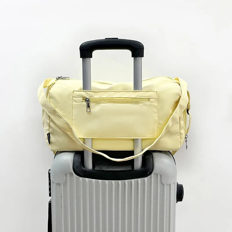 Qfdian Travel bag, women's large capacity training and fitness bag, storage crossbody backpack, adjustable shoulder strap