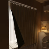 Qfdian Blackout Curtains High Shading Protection Living room Partition window Bedroom Hook curtain 150 200