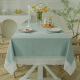 Qfdian White Lace Tablecloth French Style Meteor Shower Coffee Table Dressing Table Cover Cloth for Wedding Party Christmas Decorations