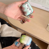 Qfdian Simple Transparent Gradient Smudging TPU Case For Apple Airpods 2 3 Earphone Coque Soft Silicone Funda For Airpods Pro 2nd Cover