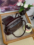 Qfdian Vintage Office Lady Simple Women's Handbags All Match Casual Underarm Bag Streetwear Fashion Trendy Shoulder Bags Y2k Aesthetic