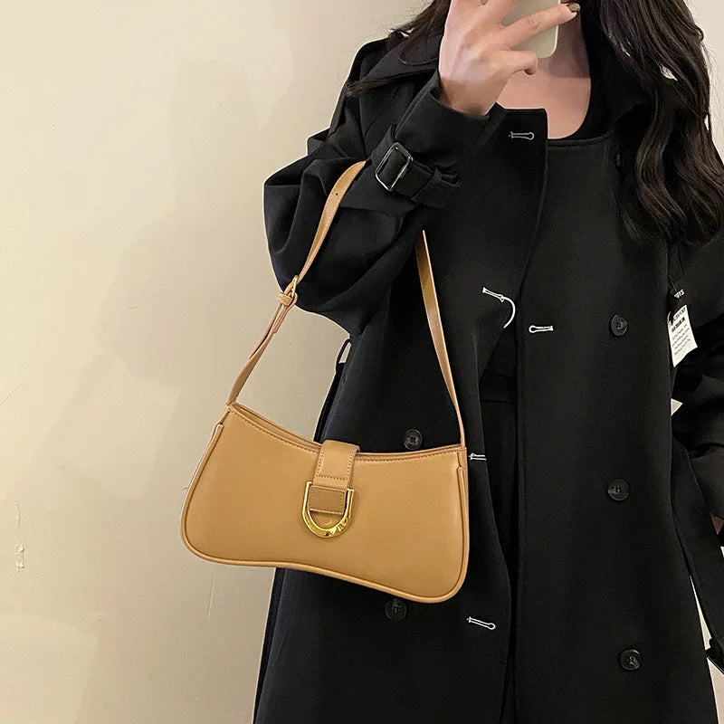 Qfdian Women Shoulder Bag Fashion Girl Underarm Bag Girl School Class Handbag Purse Ladies Commuter Mobile Phone Wallets