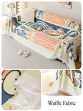 Qfdian Chenille Sofa Towel for living room French Style home decoration Sofa Cover Couch Cover Tassel edge Waffle cushion