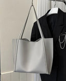 Qfdian Large Capacity Shoulder Bag Trendy Pu Leather Tote Bags Solid Color Ladies Handbag Women's Fashion Underarm bags