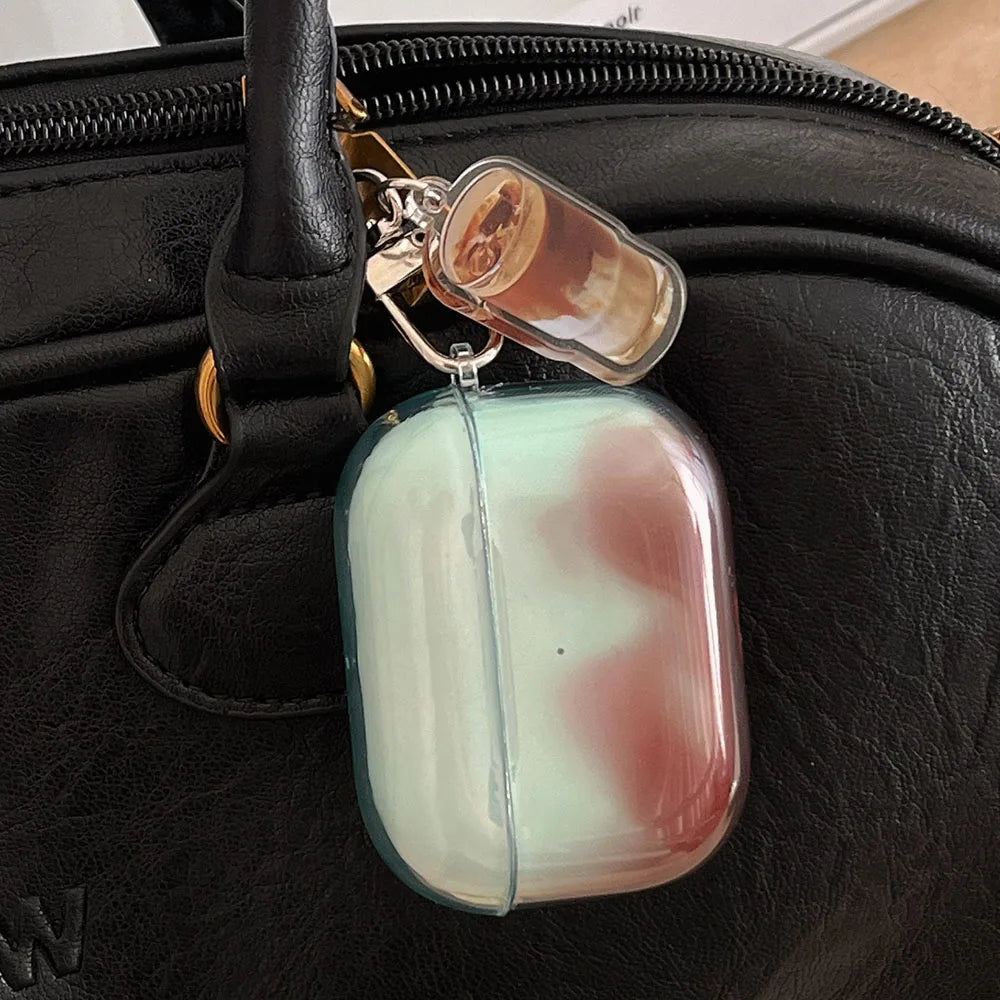 Qfdian Simple Transparent Gradient Smudging TPU Case For Apple Airpods 2 3 Earphone Coque Soft Silicone Funda For Airpods Pro 2nd Cover