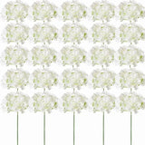 Qfdian 25PCS Hydrangea Artificial Flowers  Silk Hydrangea Heads Flowers for DIY Wedding Centerpiece Home Party Decoration