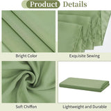 Qfdian Sage Green Chiffon Table Runner Gauze Rustic Sheer Table Decor for Romantic Bridal Baby Shower Birthday Party Wedding Decoration