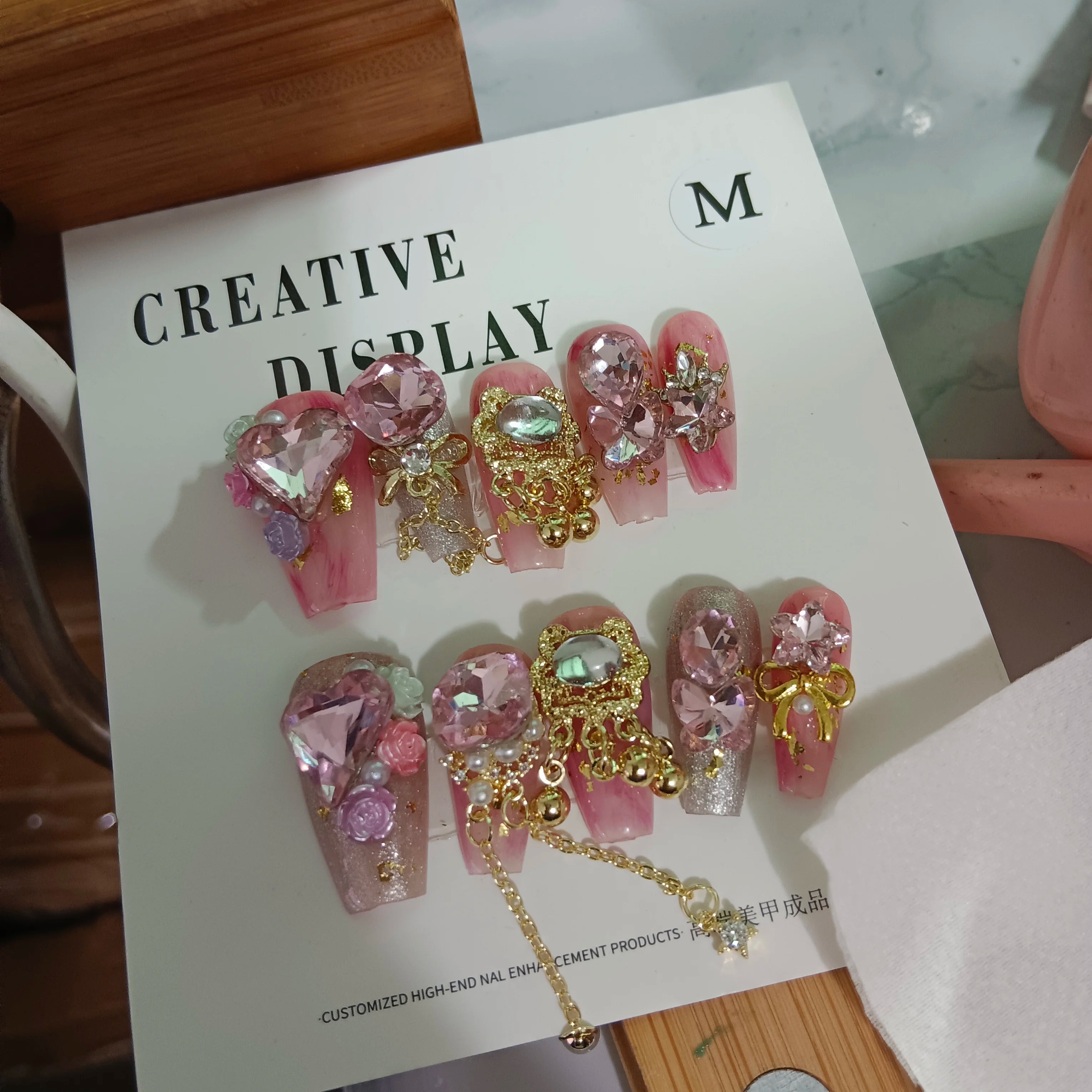 Qfdian 10Pcs High Quality Handmade Press on Nails New Chinese Style Ancient Style  Chinese Style Pure Hand-painted High-end Feeling