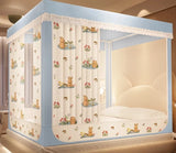 Qfdian Four-Cornered Mosquito Net Bedding Net Bed Tent Curtain with Stand