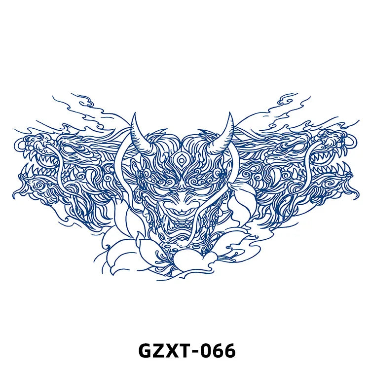 Qfdian New Wholesale Juice Chest Stickers Tattoo Herbal Semi-permanent Back Tatoo Wings Tattoo Stickpaper