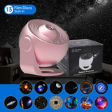 Qfdian Night Light Galaxy Projector Starry Sky Projector 360° Rotate Planetarium Lamp For Kids Bedroom Valentines Day Gift Wedding Deco
