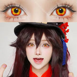 Qfdian Color Contact Lenses Halloween Circle Lens Yearly Genshin Nahida Hutao Mavuika Cosplay