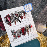 Qfdian 10Pcs High Quality Handmade Press on Nail Real Time Shooting of Sacrificial Spirit Heavy Industry Gothic Dark Bloody Personality