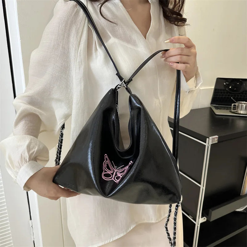Qfdian Women Tote Bag Shopper Shoulder Bags Handbags Large Capacity Storage Reusable Butterfly Backpack School Bags For Girl Gifts